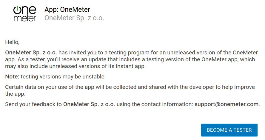 onemeter-google-play-invitation